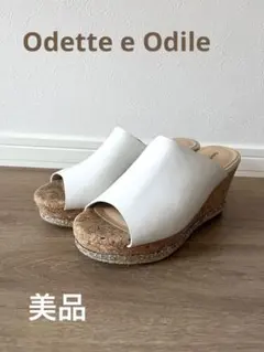 一回のみ使用★オデットエオディール　ホワイトサンダル★