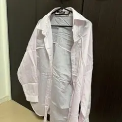 ストライプ長袖シャツ ピンクと白