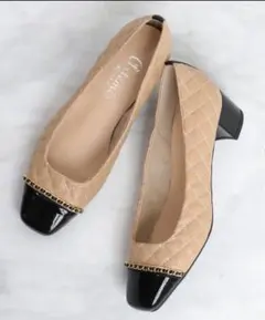 アルテミス by ダイアナ キルティング切り替えパンプス ベージュ