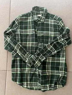 ギャップ GAP 長袖 フランネル シャツ グリーン チェック