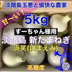 すーちゃん様用 淡路島産 新玉ねぎ 浜笑5kg 高糖度 新たまねぎ 新玉葱 新玉