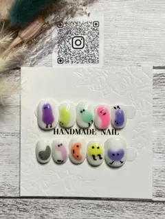 カラフルキャラクターネイルチップ 10個セット