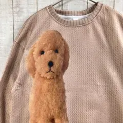 古着　長袖　スウェット 裏起毛　プリント　アメカジ ダサカワ　ゆるだぼ