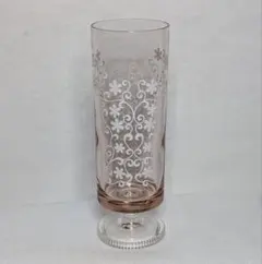 J*S様 昭和レトロ 当時物 アデリア レトロ 花柄唐草 脚付きグラス