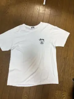 【王道】 【ストックロゴ / SSリンク】 Stussy ホワイト Tシャツ M