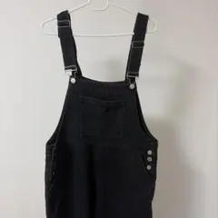 ブラック デニム サロペット オーバーオール