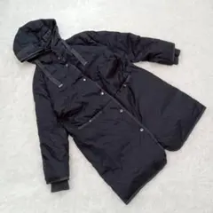 『ドゥクラッセ』 (XL) ロングダウンコート フーデッド シンプル 古着