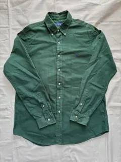 ポロシャツ ダークグリーン 長袖