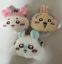 ちいかわ　ミニがま口ポーチ　うさぎ カニちゃん 古本屋 モモンガ　3点セット
