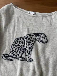 Subdued sweater with leopard