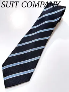 2本目半額　美品　ザスーツカンパニー　ストライプ　シルク　ネクタイ　ビジネス