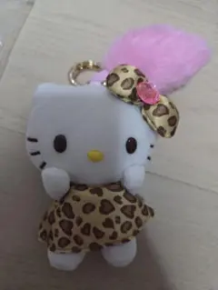 ハローキティ ヒョウ柄ドレス ストラップ