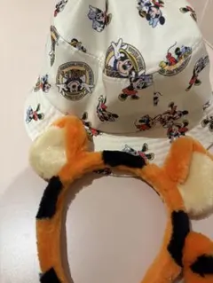 ミッキー帽子とティガー カチューシャセット