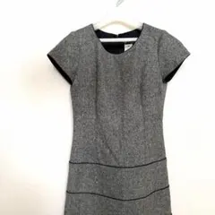 美品 agnes b アニエスベー ワンピース グレー ウール 秋冬