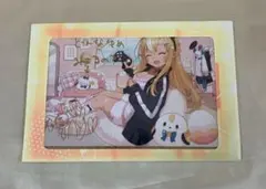 不知火フレア 直筆メッセージ＆箔押し複製サイン入りポストカード誕生日記念2024