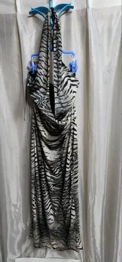 ZARA　ゼブラ柄 ノースリーブミニワンピース