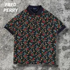FRED PERRY ポロシャツ 鹿子 花柄 刺繍 総柄 美品 L - メルカリ