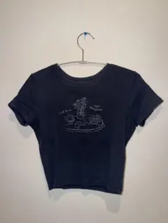 ホリスター　クロップドTシャツ　Sサイズ　ネイビー　紺のサムネイル