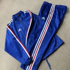 adidas 青 ストライプジャージ サイズ150