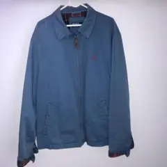 90s ポロラルフローレン スウィングトップ　ポニーロゴ ブルゾン コットン