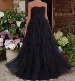ブラックドレス　結婚式　フォトウェディング　2次会　前撮り