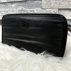 ハンティングワールド ラウンドレザー長財布 革財布 ロングウォレット ブラックのサムネイル