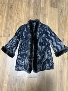 Lyccicare ファー付きコート 黒のサムネイル