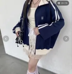 nemne store トラックジャケット ネイビーのサムネイル