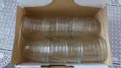 モロゾフプリン ストライプ模様のガラス容器8個セット