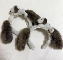 USJスヌーピーカチューシャ ホワイトグレー 2個セット