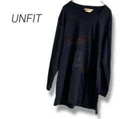 【アンフィット】 英字 ロゴ プリント Tシャツ 薄手 ブラック