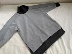 グレー ハイネック スウェット トップス