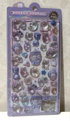 【まとめ割引あり】ボンボンドロップシール　ナイトミャウ