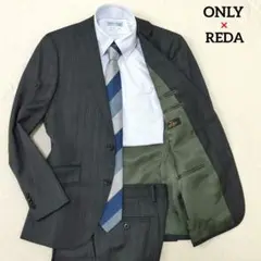 【美品】ONLY × REDA　テーラーメイド　オーダースーツ　上下　ストライプ