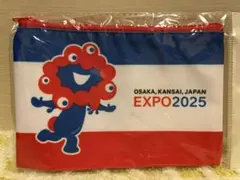 EXPO2025!万博会場内限定商品！ミャクミャク ジッパーポーチ　青赤ライン