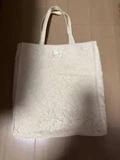 a.v.v レース トートバッグ アイボリー