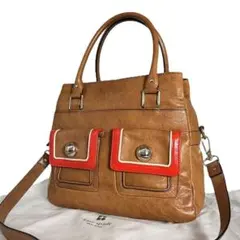 美品⭐︎ケイトスペード 2way レザーハンド ショルダーバッグ A4 肩掛け