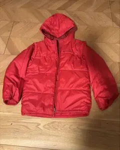 Columbia フード付きリバーシブル　中綿コート レッド/スノーウェア