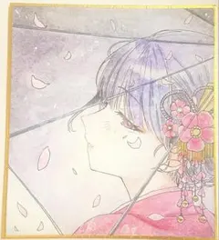 オリジナル手描きイラスト 中色紙イラスト 月夜の人魚姫 原画 - メルカリ