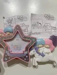 ハッピーセット　リトルツインスターズ　ネームクリップ　コーム　セット