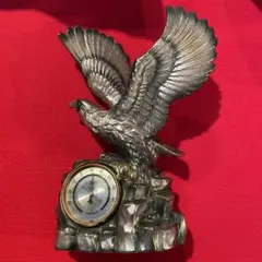 鷲の彫刻 温度計付き 約20cm