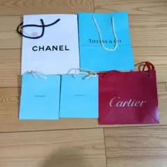 CHANEL・Tiffany・Cartier ショップ袋セット