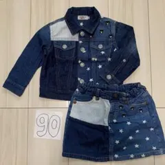 美品★ダブルビー　デニム　セットアップ　デニムジャケット　スカート　2点