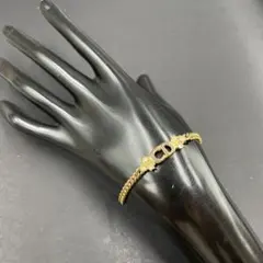 阪157 クリスチャンディオール ブレスレット ゴールドカラー - メルカリ