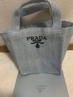PRADAノベルティ ラフェア 刺繍ロゴ トートバッグ