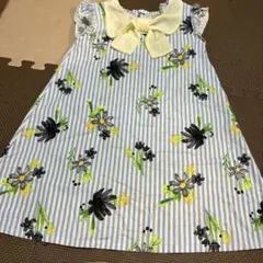 ノースリーブワンピース 110 ストライプ 花柄のサムネイル