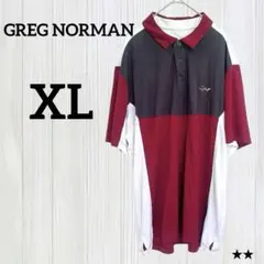 ★GREG NORMAN【XL】切り替え ポロシャツ 半袖 ビッグサイズ ゴルフのサムネイル