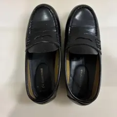 黒のレザー ローファーのサムネイル
