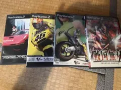 PS2 ゲームセット（リッジレーサー MotoGP2・3 戦国無双）