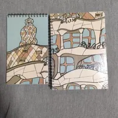 Gaudi ガウディ　スペイン　バルセロナ　土産　メモ帳　二冊セット　未使用品